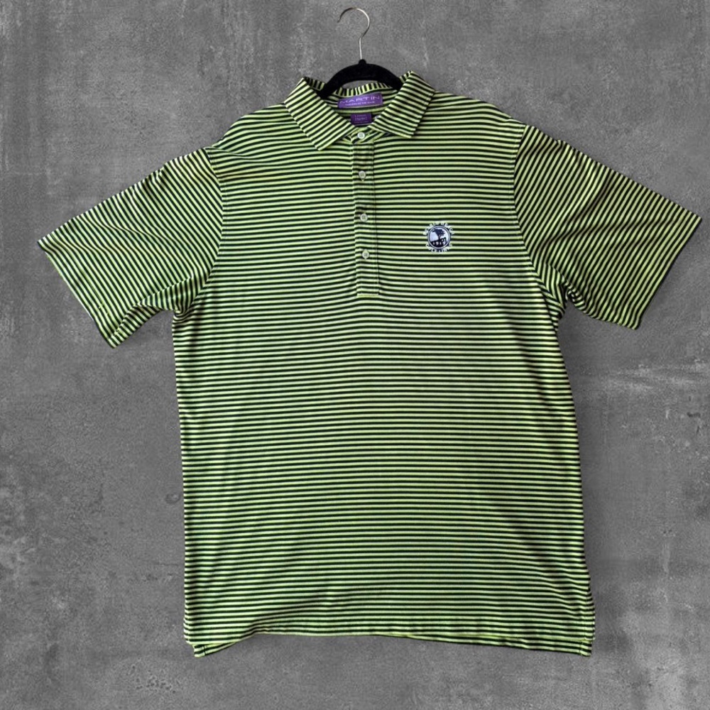 Men’s Vintage Striped Pebble Beach Golf Polo Shirt